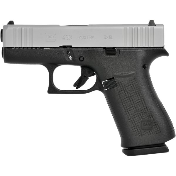 Glock 43X silver slide Pistole