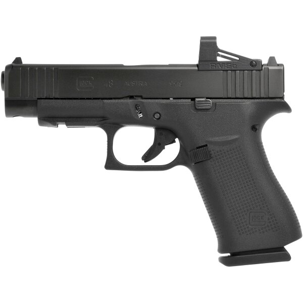 Glock 48 mit montiertem RMSc Shield Red Dot Pistole