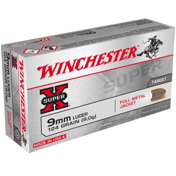 Winchester Vollmantel 8,0g/124grs. 9 mm Luger